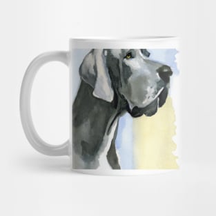 Great Dane Watercolor - Gift For Dog Lovers. Cool dog design for Apollo owners. Features giant dog breed  with water color style. Great dog artwork for Boar Hounds lovers. Mug